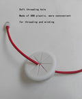 2 Pack White Flexible Desk Cable Grommets With Soft Rubber Edges For Smooth Slinging Of Wires And Zero Clutter Vibe, ABS plastic, features soft threading hole.