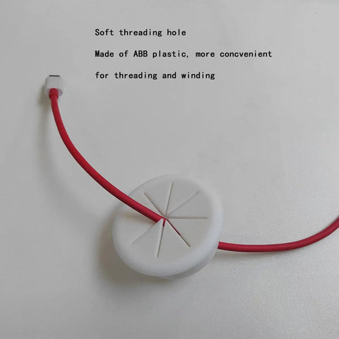 2 Pack White Flexible Desk Cable Grommets With Soft Rubber Edges For Smooth Slinging Of Wires And Zero Clutter Vibe, ABS plastic, features soft threading hole.