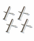 Beefy Go To Heavy Duty Adjustable Clevis Pin With Eight Hole Design And R Clip Lock Kit, Spring Steel Galvanized
