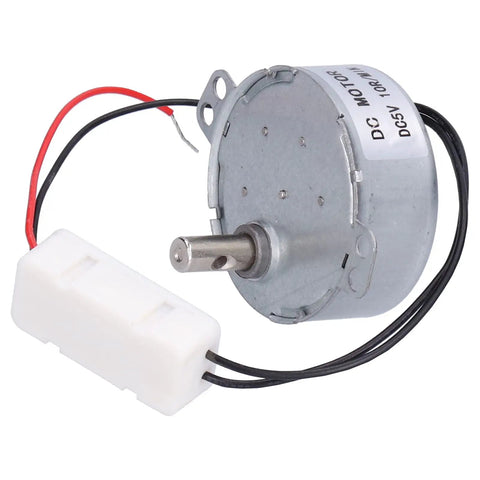 Versatile Dc Brushless Reduction Motor Delivers Stable 5V 10 Rpm Sync Drive For Massive Torque Household Appliances Electric Fans And Dynamic Retail Displays Runs Super Quiet With Zero Fuss Installation, showing compact design with wires.