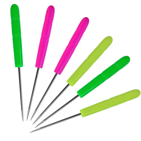 12 Pc Baking Scriber Pens That Nail The Cookie Decor Game With Rust Proof Stainless Steel Cake Icing Needles in vibrant colors.