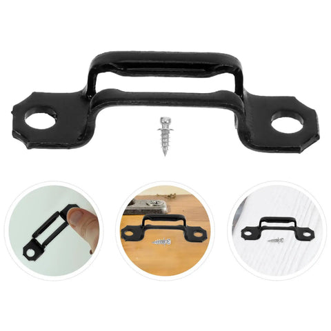 100 Piece Concealed Furniture Fasteners For Floating Shelves And Bookcases Featuring Cold Rolled Steel And Tough Plastic Clips, showing steel snap clip.