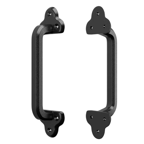 Heavy Duty 9 Inch Antique Barn Door Hardware Handle Set Of 4 Rustic Square Cast Iron Handles For Gates Garages Sheds And Furniture