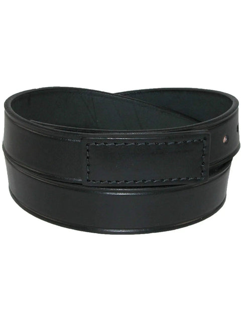 Scratchproof 1.5 Inch Leather Work Belt For Men Made In America No Scratch Buckle on white background