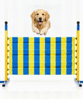 Metal Adjustable Dog Agility Jump Set With Nine Height Levels For Backyard And Indoor Training, dog jumping over hurdle