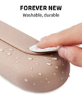 Silicone Makeup Brush Holder Travel Cosmetic Bag With Magnetic Closure cleaned with soft cloth showing anti-fall out design