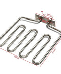 Top Shelf Heavy Duty Electric Sauna Heating Element With Flange Mount 230 Volt 2000 Watt 304 Stainless Steel 4U Bent Tube 215X230MM