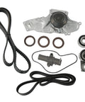 Timing Belt Kit With Water Pump Drop-In Ready Direct Fit For Honda Accord Acura 3.0L 3.7L components laid out