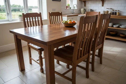 Top Notch Rustic Walnut Reactive Wood Stain Delivers Hella Fast Drying Coverage Throughout Indoor Furniture Outdoor Decking with dining table and chairs.
