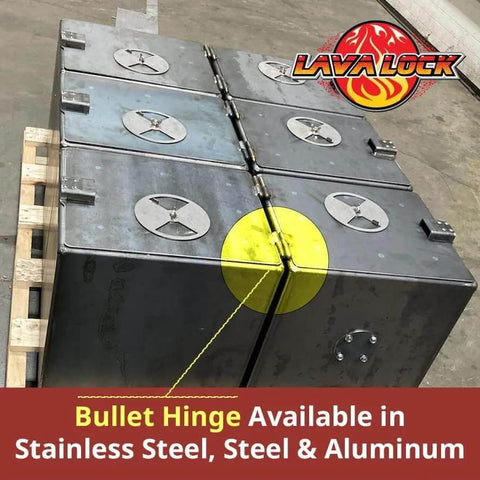 3 Inch Steel Weld On Bullet Hinge With Zerk Grease Fitting And Brass Bushing 2 Pack Heavy Duty Hinge for BBQ Smokers Grills image showing hinge availability