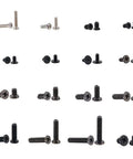 Slick Pro Level 880 Piece Laptop Screw Replacement Kit With Extra Phillips Driver showing various screw types in organized layout.