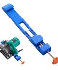 Adjustable Circular Saw Guide Base Clamp For Pro Grade Precision Wood Milling And Cutting Tasks In Blue Durable ABS Construction Stable Rail Guide For Accurate Cuts Quick Setup And Reliable Positioning