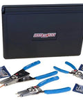 Retaining Ring Plier Set 15 90 Degree Convertible 3 Piece Kit For Bore Diameters 1/4 To 4 Inches Beefy Heavy Duty