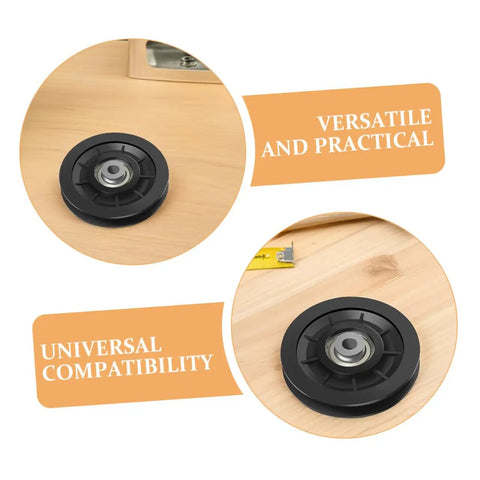 Two Pack Fitness Pulley Wheel Replacement Bearings Roller For Cable Machines And Home Gym Systems Easy Install Noise Reduction And Smoother Operation For Better Workouts black bearing wheel