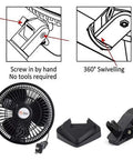 Dope Convertible 6 Inch Desk And Clip On Fan With Two Quiet Speeds For Home Office Dorm Rooms Portable Personal Desktop Fan With Clip Or Tabletop Use Six Foot AC Powered Cord Black, parts and assembly instructions.