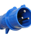 Close-up of blue plug for Portable 2nd Gen EV Charger For 220-240V Outlets Up To 32A Smart Charging Cable