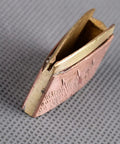 Premium Brass Habaki Collar Clip For Katana Swords, detailed side angle showing durable brass finish for secure fit