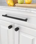 10 Pack 6.3 Inch 160mm Matte Black Knurled Cabinet Pulls Ideal For Cupboards And Drawers Durable Kitchen Cabinet Handles Installed