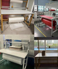 Hardcore Two In One Industrial Packing Station With Smooth As Butter Glide Cutter And Heavy Duty Bubble Wrap Dispenser Workbench in various angles.