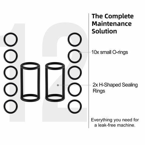 Silicone Ice Cream Maker Seal Ring Kit With Two H Shaped And Ten O Shaped Gaskets Food Grade Elastic Gasket Set