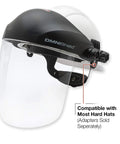 OMNIShield Professional Face Shield With Premium Headgear High Density Clear Polycarbonate Lens For Superior Impact Protection