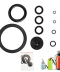 10Pcs Sprayer Seal Rings Set for Pump Sprayers Replacement Parts Durable Rubber Gasket Kit Universal Fit for Most 3L 5L 8L 1 Gallon 2 Gallon Sprayers and Irrigation Machines, black rubber rings