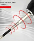 Side view of high-magnetic screwdriver drill bit with hex shank and magnetic tip on a black handle.