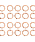 Copper Oil Drain Plug Washer Kit 40 Pieces Pro Grade Copper Gasket Seals arranged in neat rows