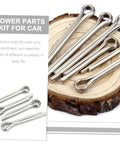 304 Stainless Steel Roll Pin Set 220 Piece Cotter Pin Assortment Kit For Cars Trucks And Small Engines Lower Parts Hardware DIY Friendly Ride Ready Easy Install Durable Automotive Hairpins And Springs, silver cotter pins on wood slice