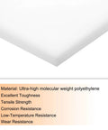 Two Pack UHMW HDPE Plastic Sheets Half Inch Thick Six By Six Inch White Marine Board features and material