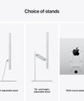 Image showing choice of stands for Studio Display With Tilt-Adjustable Stand And Standard Glass, 27-Inch 5K Retina Screen.