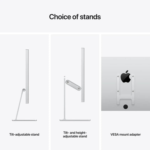 Image showing choice of stands for Studio Display With Tilt-Adjustable Stand And Standard Glass, 27-Inch 5K Retina Screen.