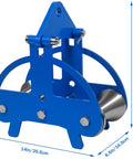 Heavy Duty Cable Puller Sheave For Smooth Wire Rope Pulling And Cable Feeding Industrial Grade Workhorse Wheel on blue frame