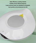 White Electric Cup Warmer And Cooler Mat Dual Purpose Beverage Coaster USB powered thermal stand top view with cooling chassis.