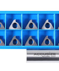 LT16ER 3 Carbide Shims For Indexable External Threading Holders in blue storage case