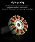 Specter 1804-3500KV 4S Brushless Motor close-up showing copper wire winding and durable anodized rotor design for FPV drones
