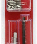 Thread Repair Kit With 12 Inserts 3/8-16 For Damaged Threads, shown in packaging with steel inserts and tools