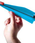 Epic Electric Paper Airplane Launcher Kit For Long-Lasting Flights, DIY Toy Engine Propulsion That Powers Paper Planes To Fly 30 Seconds, Kid-Friendly And Adults Welcome, Blue At Home Or School, hand-held blue paper plane launcher
