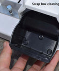Close-up of scrap box cleaning on Heavy Duty Portable Handheld Paper Hole Punch With 4mm 5mm 6mm 7mm 8mm Holes.