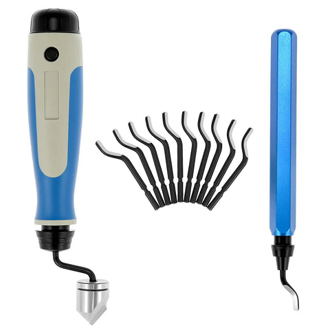 Pro Grade Hand Deburring Tool Kit With 10 Rotary Blades And Countersink Blade for wood plastic aluminum and steel uses.