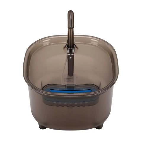 2L Solar Pet Water Dispenser With Motion Sensor And USB Backup Power Auto Cat Fountain For Indoor Or Outdoor Use Monocrystalline Panel No Fuss Low Noise Circulating Water Station For Dogs And Cats, front view
