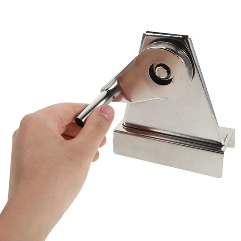 Heavy Duty Stainless Steel Flagpole Pulley And Crank Handle Kit two-piece flag raising hardware with hand-held crank