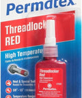Hi Temp Red Thread Locker Sealant For Bolts And Fasteners High Strength Red Threadlocker 10 Milliliters packaging front view