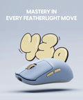 Ultra Lightweight Wireless Gaming Mouse Featuring CrazyLight Tech Featherweight 39g Build in Ocean Blue with snappy precision sensor.