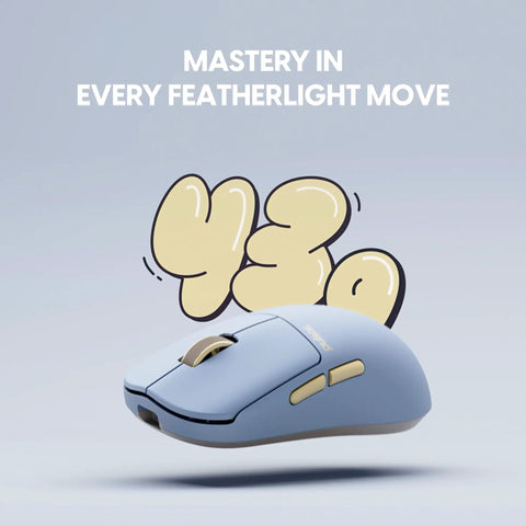Ultra Lightweight Wireless Gaming Mouse Featuring CrazyLight Tech Featherweight 39g Build in Ocean Blue with snappy precision sensor.