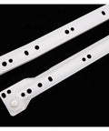 Side Mount Ball Bearing Drawer Rails 14 Inch 1 Pair Two Section Keyboard Roller Track for furniture, white rails close-up