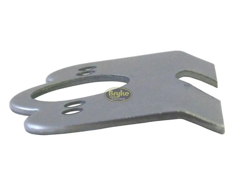 Self Ejecting Quarter Turn Back Plates For 7 16 Fasteners No Sweat Quick Install On Sheet Metal And Car Doors Works Smooth With One Inch Or One Thirty Eighth Panel Thickness Top Shelf Durability Heavy Duty Five Pack Kit. Close-up view of silver heavy-duty back plate.