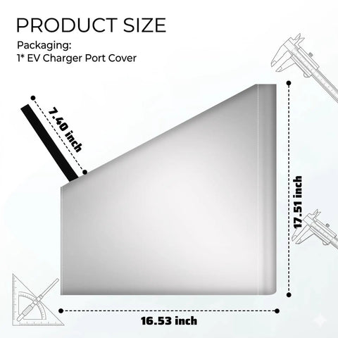 Rock Solid EV Charger Cover With Hella Tough Waterproof Oxford Fabric And Secure Magnetic Strip For Ultimate Outdoor Rain Sun and Durable Weather Barrier, size 17.5x16.5 inches