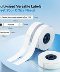 Thermal Transfer Label Roll 0.55 By 3.35 Inches For N1 B18 Label Printer Workhorse PET Labels Waterproof Oil Proof Tear Resistant Built For Easy Office And Warehouse Organization Of Folders Files And Tags 80 Tapes Per Roll, white label roll with sample sizes