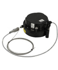 Top Shelf Retractable Cable Winder With Smooth Glide Roll For Extension Cords And Power Tools, heavy duty steel, wall mounted design.